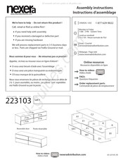 NEXERa 223103 Instructions D'assemblage