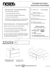 NEXERa 222233 Instructions D'assemblage