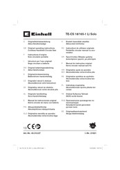 EINHELL TE-CS 18/165-1 Li Solo Instructions D'origine