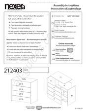 NEXERa 212403 Instructions D'assemblage