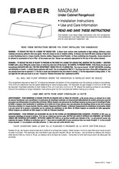 Faber PELL30SS Instructions D'installation