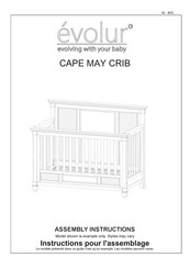 Evolur CAPE MAY CRIB Instructions Pour L'assemblage