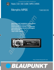 Blaupunkt Memphis MP66 Notice D'emploi Et De Montage