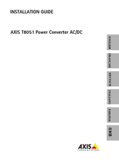 Axis Communications T8051 Guide D'installation