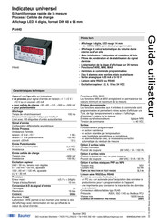 Baumer PA440 Guide Utilisateur