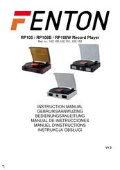 Fenton RP108B Manuel D'instructions