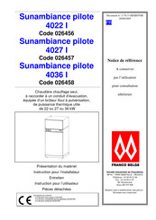 FRANCO BELGE Sunambiance pilote 4036 I Notice De Référence