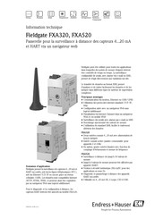 Endress+Hauser fieldgate FXA 320 Information Technique