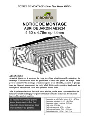 Madeira AB2624 Notice De Montage