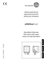 IFM Electronic efector 190 Data Matrix Notice Pour Utilisateurs