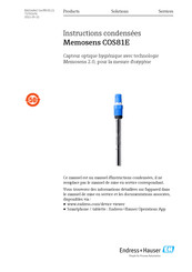 Endress+Hauser Memosens COS81E Instructions Condensées