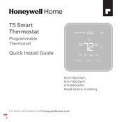 Honeywell Home RCHT8610WF Guide D'installation Rapide