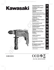 Kawasaki 603.010.440 Traduction De La Notice Originale