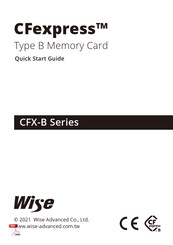 Wise CFexpress CFX-B640P Guide De Démarrage Rapide