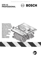 Bosch GTS 10 PROFESSIONAL Instructions D'utilisation