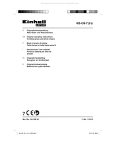 EINHELL Expert GE-CG 7,2 Li Mode D'emploi D'origine