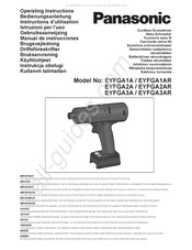 Panasonic EYFGA1AR Instructions D'utilisation