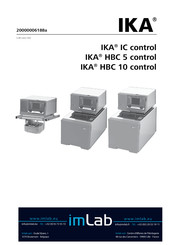 Imlab IKA HBC 5 control Mode D'emploi