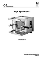 Bartscher High Speed Grill Mode D'emploi