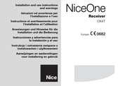 Nice NiceOne OX4T Instructions Et Avertissements Pour L'installation Et L'utilisation