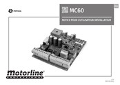 Motorline Professional MC60 Notice Pour L'utilisateur/Installateur