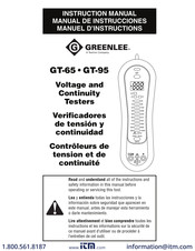 Textron GREENLEE GT-95 Manuel D'instructions