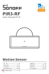 Sonoff PIR3-RF Manuel D'utilisation