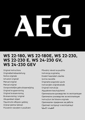 AEG WS 22-180E Notice Originale