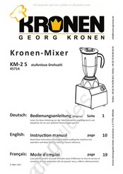 Kronen KM-2 S Mode D'emploi