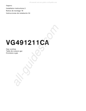 Gaggenau VG491211CA Notice De Montage