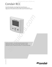 Condair RCC Instructions D'installation Et D'exploitation