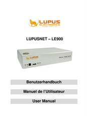 Lupus Electronics LUPUSNET - LE900 Manuel De L'utilisateur