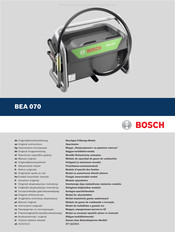 Bosch BEA 070 Notice Originale