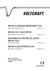 VOLTCRAFT WM-500 Notice D'emploi