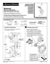 American Standard Delancey TU052508 Mode D'emploi