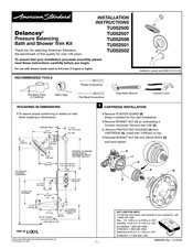 American Standard Delancey TU052501 Mode D'emploi