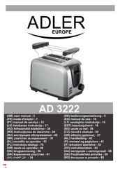 Adler europe AD 3222 Mode D'emploi