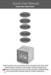 GINGKO Cube Plus Click Manuel D'utilisation