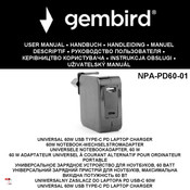 Gembird NPA-PD60-01 Manuel