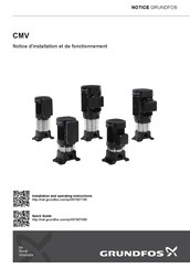 Grundfos CMV Notice D'installation Et De Fonctionnement