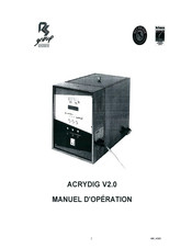 RS ACRYDIG 12 Manuel D'opération