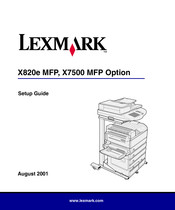 Lexmark X7500 MFP Mode D'emploi