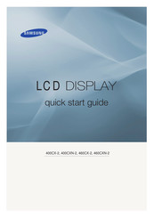 Samsung SyncMaster 400CXN-2 Guide De Démarrage Rapide