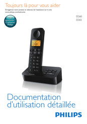Philips D260 Documentation D'utilisation Détaillée