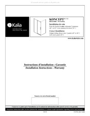 Kalia KONCEPT DR1215 Serie Instructions D'installation