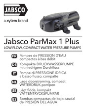 Xylem JABSCO ParMax 1 Plus Manuel