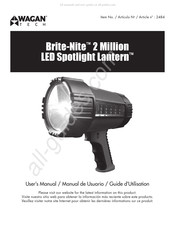 Wagan Tech Brite-Nite 2 Million LED Spotlight Lantern Guide D'utilisation