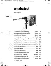 Metabo KHE 32 Mode D'emploi