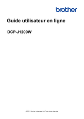 Brother DCP-J1200W Guide Utilisateur En Ligne