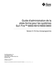 Sun Microsystems Fire 3800 Guide D'administration